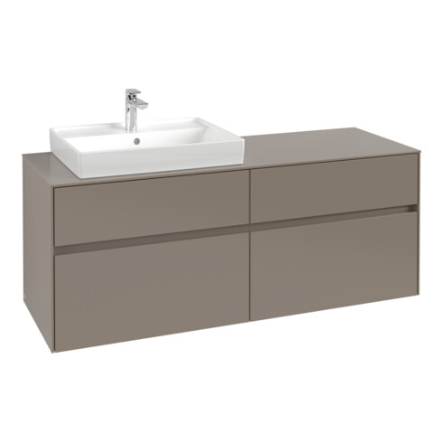 V&B Waschtischunterschrank Collaro 140x54,8x50cm, WT links, white oak