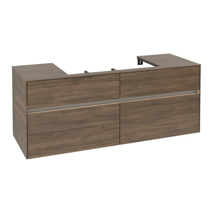 V&B Waschtischunterschrank Collaro 140x54,8x50cm, WT mi, LED 10 W, Ariz. Oa