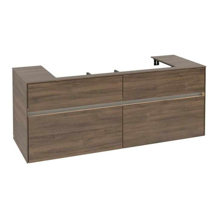 V&B Waschtischunterschrank Collaro 140x54,8x50cm, WT mi, LED 10 W, Ariz. Oa