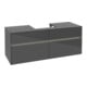 V&B Waschtischunterschrank Collaro 140x54,8x50cm, WT mi, LED 10 W, glo Gr-1