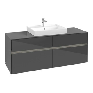 V&B Waschtischunterschrank Collaro 140x54,8x50cm, WT mi, LED 10 W, glo Gr