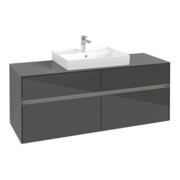 V&B Waschtischunterschrank Collaro 140x54,8x50cm, WT mi, LED 10 W, glo Gr