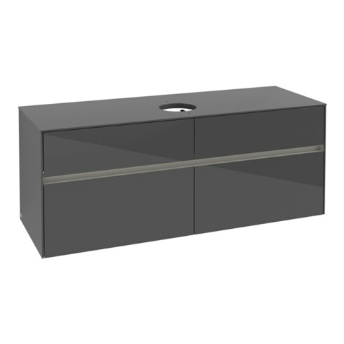 V&B Waschtischunterschrank Collaro 140x54,8x50cm, WT mi, LED 10 W, glo Gr