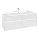 V&B Waschtischunterschrank Collaro 140x54,8x50cm, WT mi, LED 10 W, glo wh.-1