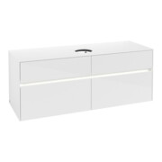V&B Waschtischunterschrank Collaro 140x54,8x50cm, WT mi, LED 10 W, glo wh.-3