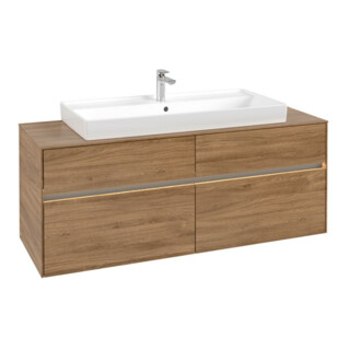 V&B Waschtischunterschrank Collaro 140x54,8x50cm, WT mi, LED 10 W, Kan Oa