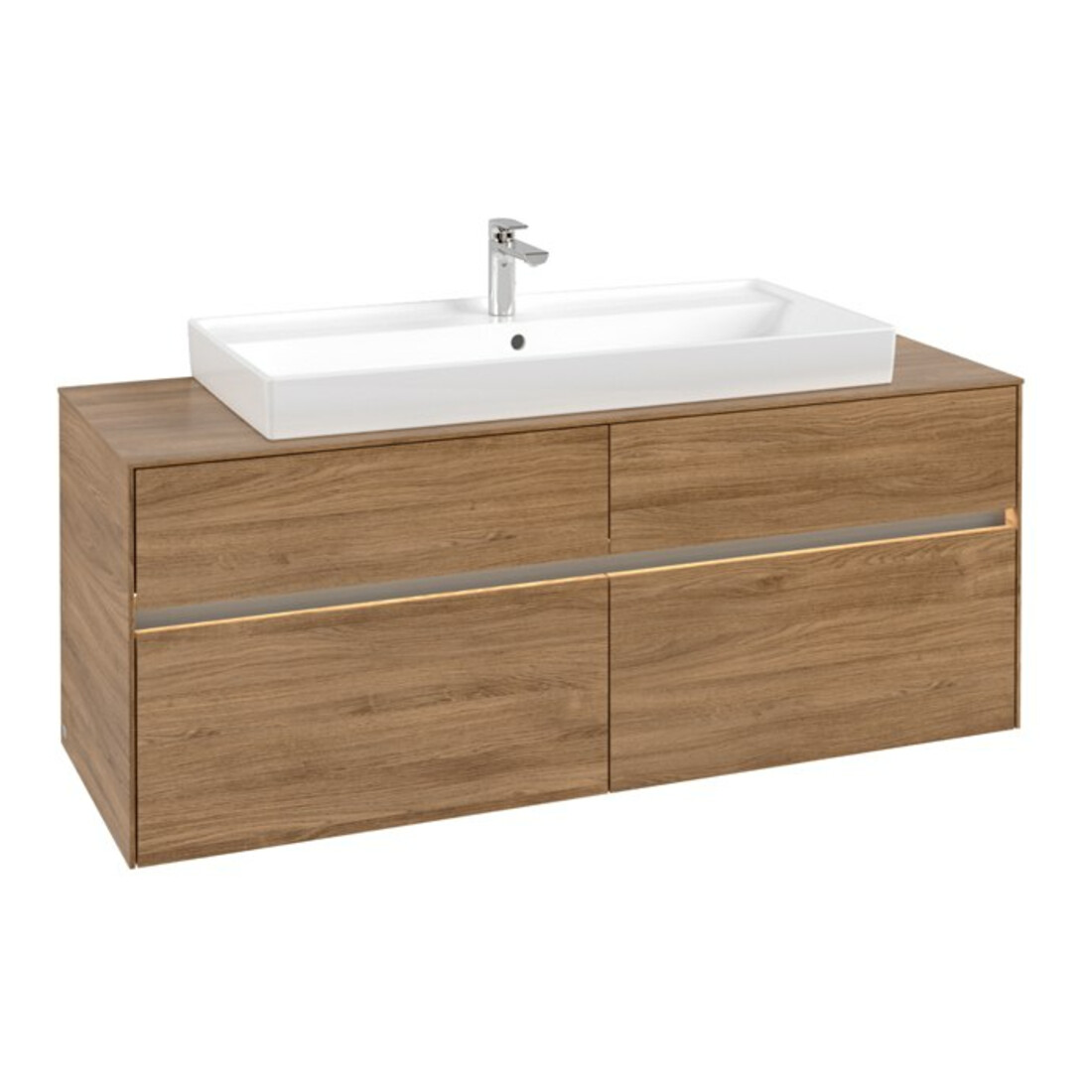 V&B Waschtischunterschrank Collaro 140x54,8x50cm, WT mi, LED 10 W, Kan Oa
