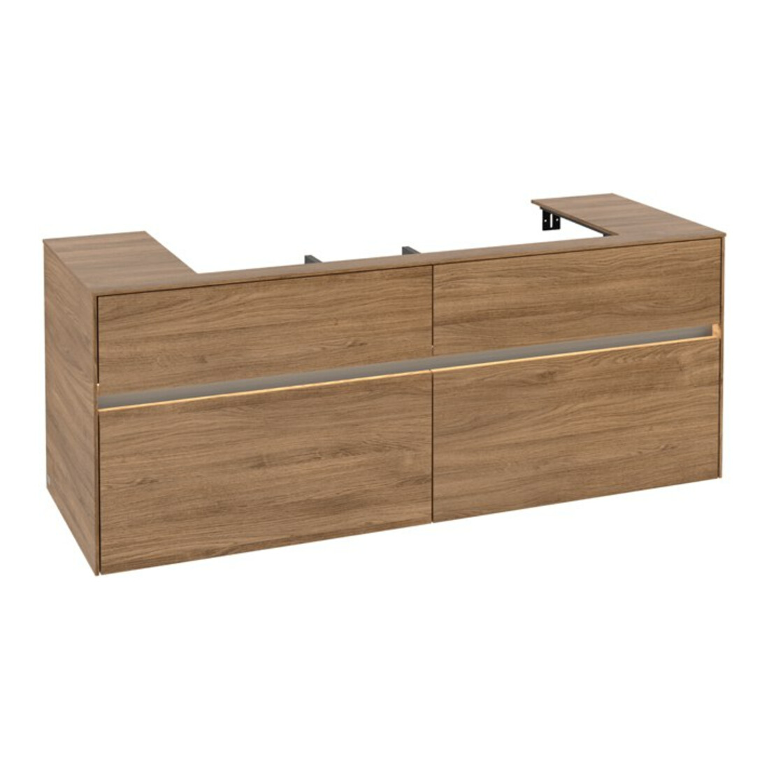 V&B Waschtischunterschrank Collaro 140x54,8x50cm, WT mi, LED 10 W, Kan Oa