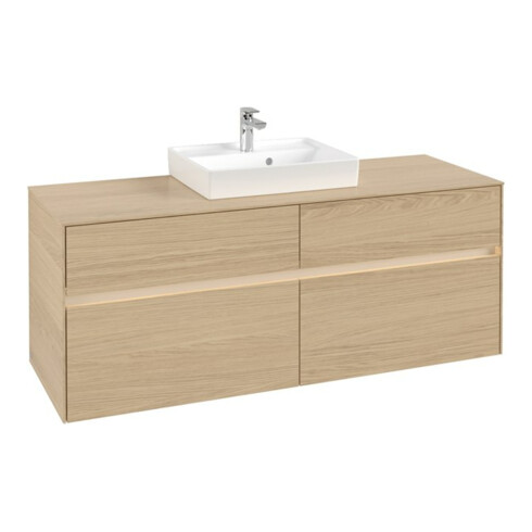 V&B Waschtischunterschrank Collaro 140x54,8x50cm, WT mi, LED 10 W, Nord Oa