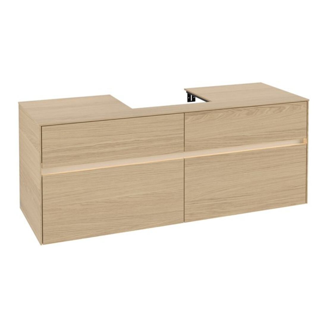 V&B Waschtischunterschrank Collaro 140x54,8x50cm, WT mi, LED 10 W, Nord Oa