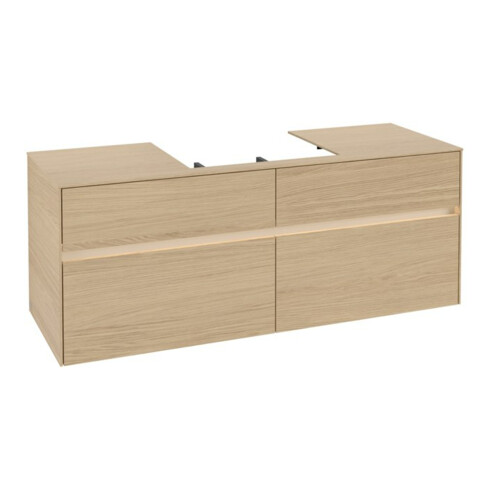 V&B Waschtischunterschrank Collaro 140x54,8x50cm, WT mi, LED 10 W, Nord Oa
