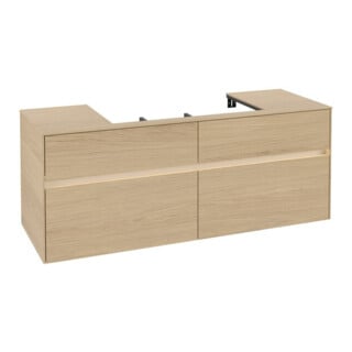 V&B Waschtischunterschrank Collaro 140x54,8x50cm, WT mi, LED 10 W, Nord Oa