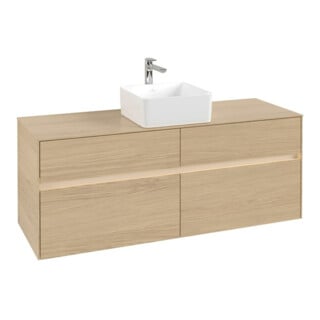 V&B Waschtischunterschrank Collaro 140x54,8x50cm, WT mi, LED 10 W, Nord Oa