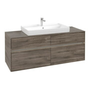 V&B Waschtischunterschrank Collaro 140x54,8x50cm, WT mi, LED 10 W, st. Oa