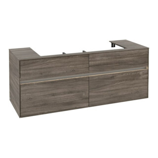 V&B Waschtischunterschrank Collaro 140x54,8x50cm, WT mi, LED 10 W, st. Oa