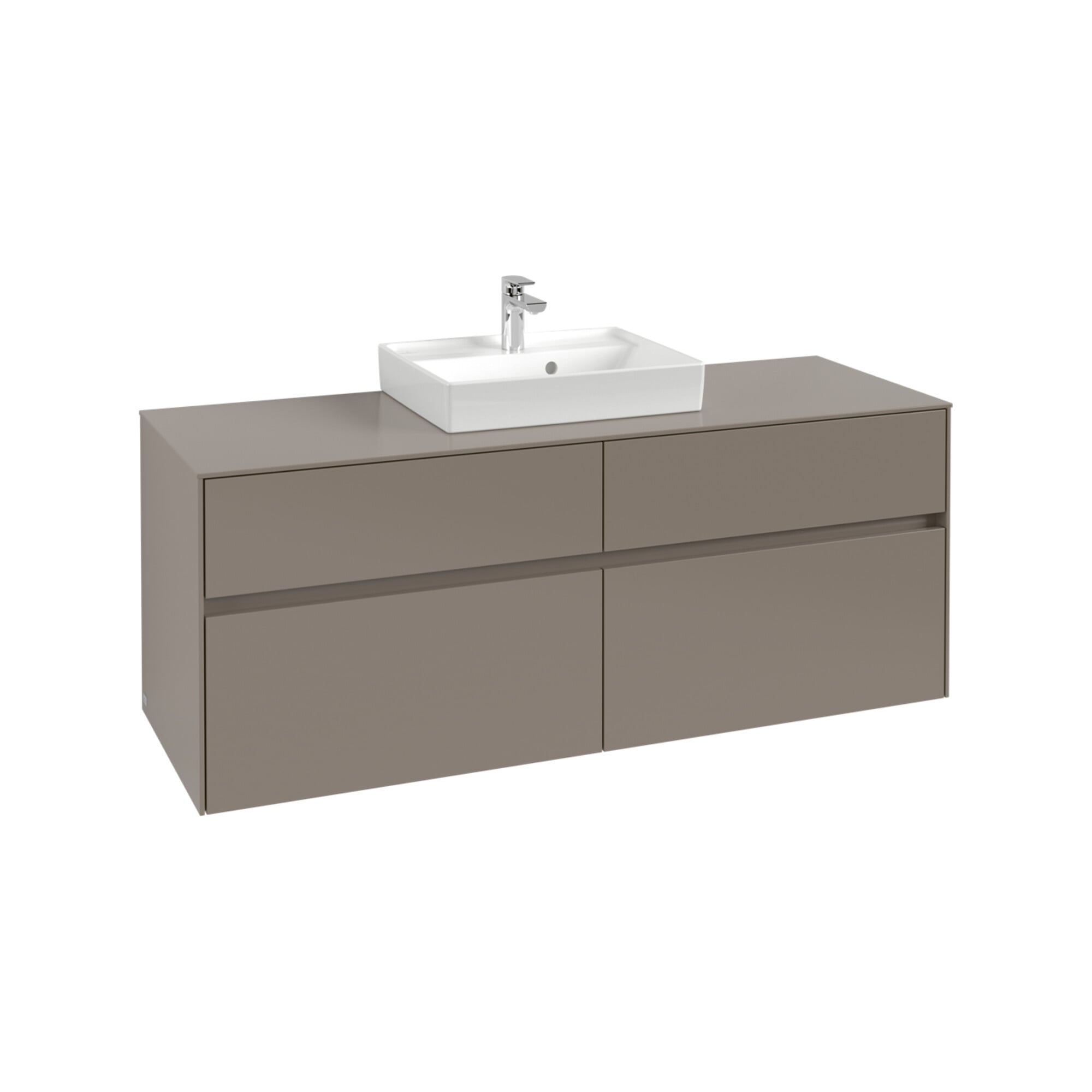 V&B Waschtischunterschrank Collaro 140x54,8x50cm, WT mi, LED 10 W, volc bla ; Villeroy & Boch