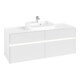 V&B Waschtischunterschrank Collaro 140x54,8x50cm, WT mi, LED 10 W, wh. ma-1