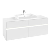 V&B Waschtischunterschrank Collaro 140x54,8x50cm, WT mi, LED 10 W, wh. ma-3