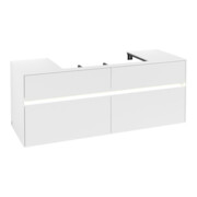 V&B Waschtischunterschrank Collaro 140x54,8x50cm, WT mi, LED 10 W, wh. ma