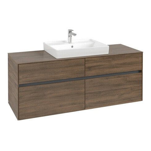 V&B Waschtischunterschrank Collaro 140x54,8x50cm, WT mittig, arizona oak