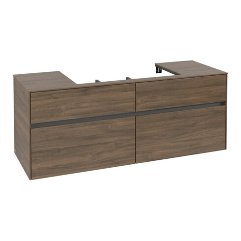 V&B Waschtischunterschrank Collaro 140x54,8x50cm, WT mittig, arizona oak