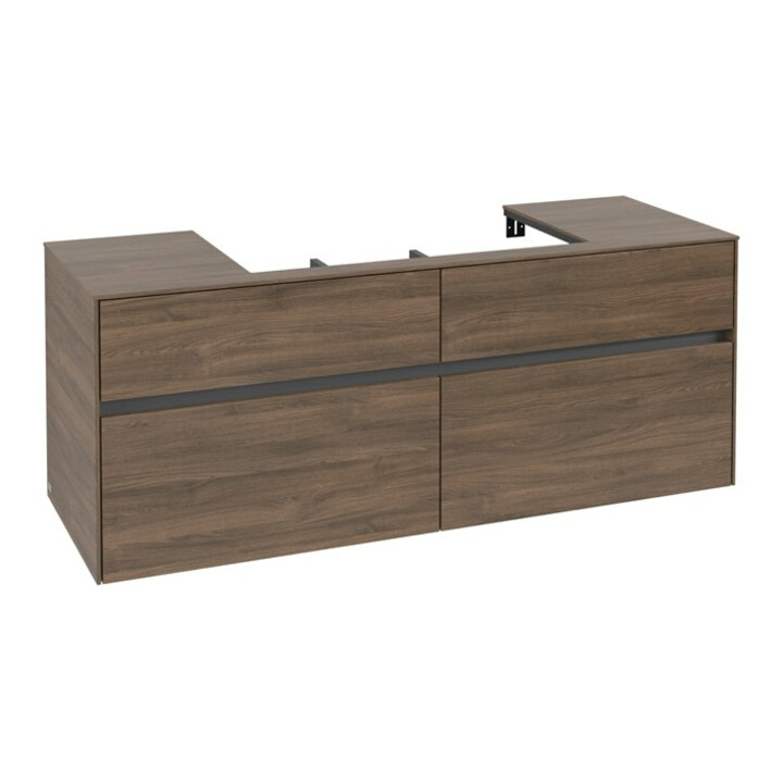 V&B Waschtischunterschrank Collaro 140x54,8x50cm, WT mittig, arizona oak
