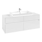 V&B Waschtischunterschrank Collaro 140x54,8x50cm, WT mittig, glossy white-4