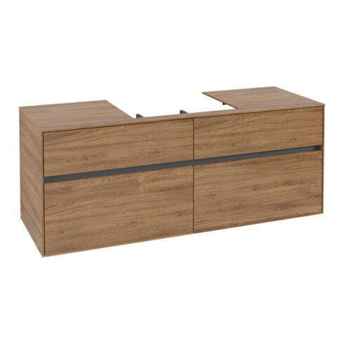 V&B Waschtischunterschrank Collaro 140x54,8x50cm, WT mittig, kansas oak