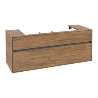V&B Waschtischunterschrank Collaro 140x54,8x50cm, WT mittig, kansas oak