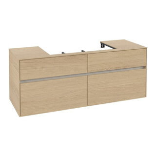 V&B Waschtischunterschrank Collaro 140x54,8x50cm, WT mittig, nordic oak