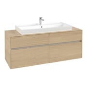 V&B Waschtischunterschrank Collaro 140x54,8x50cm, WT mittig, nordic oak-4
