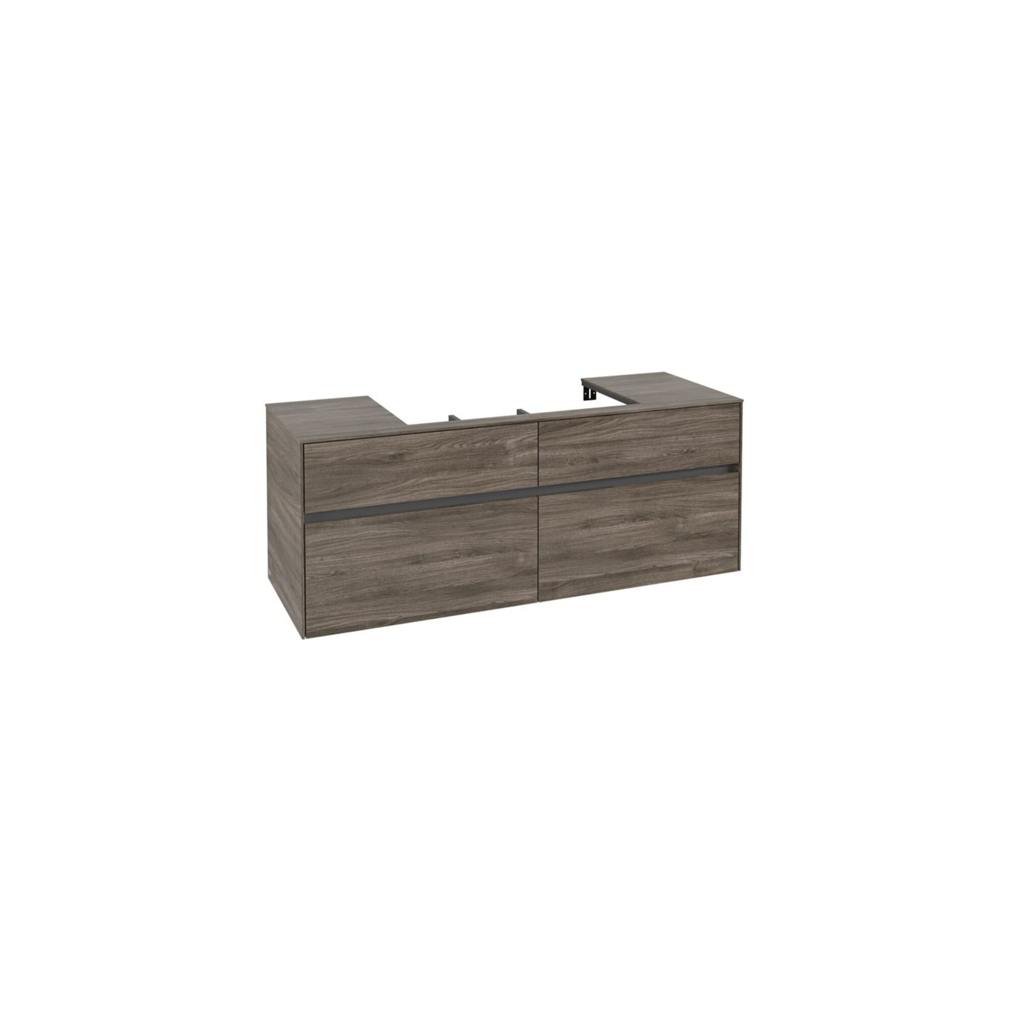 V&B Waschtischunterschrank Collaro 140x54,8x50cm, WT mittig, stone oak ; Villeroy & Boch