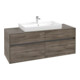 V&B Waschtischunterschrank Collaro 140x54,8x50cm, WT mittig, stone oak