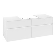 V&B Waschtischunterschrank Collaro 140x54,8x50cm, WT mittig, white matt