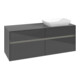 V&B Waschtischunterschrank Collaro 140x54,8x50cm, WT r, LED 10W, glo Gr-1
