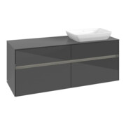 V&B Waschtischunterschrank Collaro 140x54,8x50cm, WT r, LED 10W, glo Gr