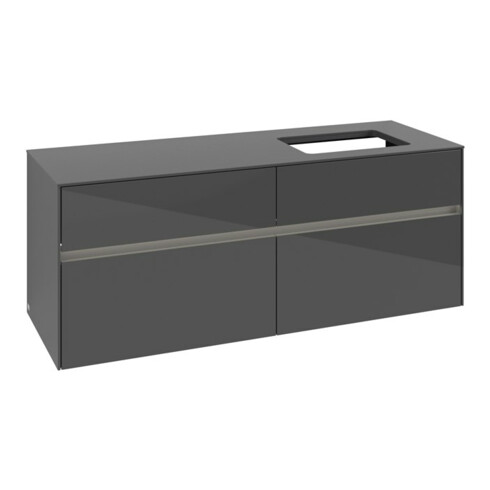V&B Waschtischunterschrank Collaro 140x54,8x50cm, WT r, LED 10W, glo Gr