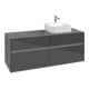 V&B Waschtischunterschrank Collaro 140x54,8x50cm, WT r, LED 10W, glo Gr-1