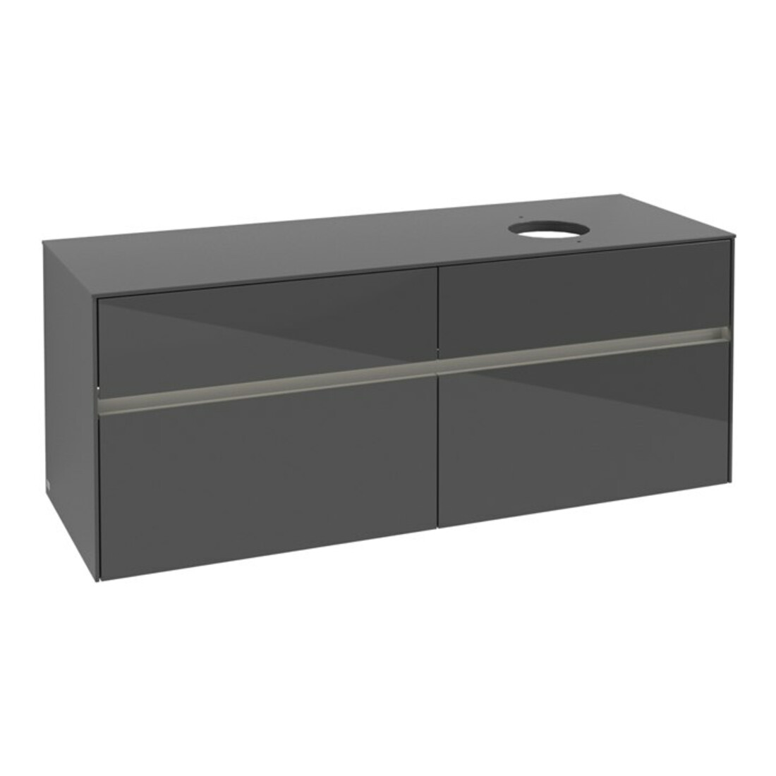 V&B Waschtischunterschrank Collaro 140x54,8x50cm, WT r, LED 10W, glo Gr