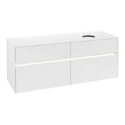 V&B Waschtischunterschrank Collaro 140x54,8x50cm, WT r, LED 10W, glo wh.-3