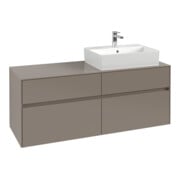 V&B Waschtischunterschrank Collaro 140x54,8x50cm, WT r, LED 10W, graph.