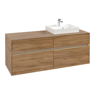 V&B Waschtischunterschrank Collaro 140x54,8x50cm, WT r, LED 10W, Kan Oa