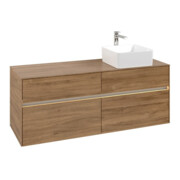 V&B Waschtischunterschrank Collaro 140x54,8x50cm, WT r, LED 10W, Kan Oa