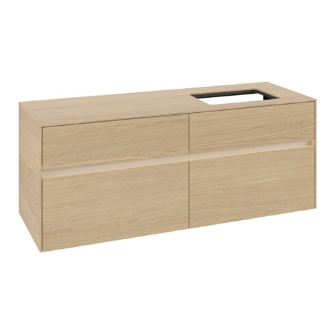 V&B Waschtischunterschrank Collaro 140x54,8x50cm, WT r, LED 10W, Nord Oa