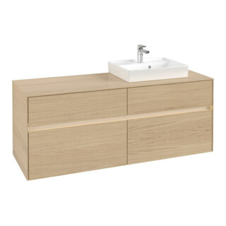 V&B Waschtischunterschrank Collaro 140x54,8x50cm, WT r, LED 10W, Nord Oa