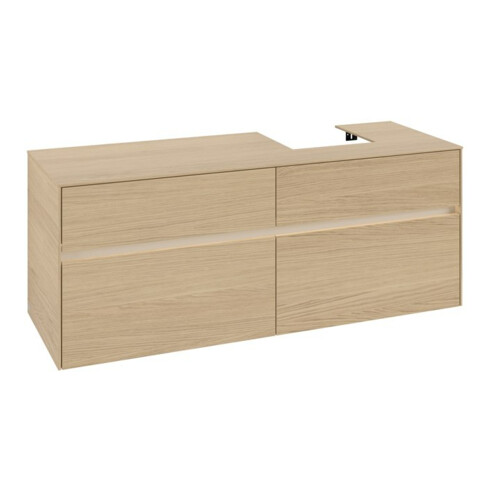 V&B Waschtischunterschrank Collaro 140x54,8x50cm, WT r, LED 10W, Nord Oa