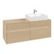 V&B Waschtischunterschrank Collaro 140x54,8x50cm, WT r, LED 10W, Nord Oa