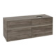 V&B Waschtischunterschrank Collaro 140x54,8x50cm, WT r, LED 10W, st. Oa-3