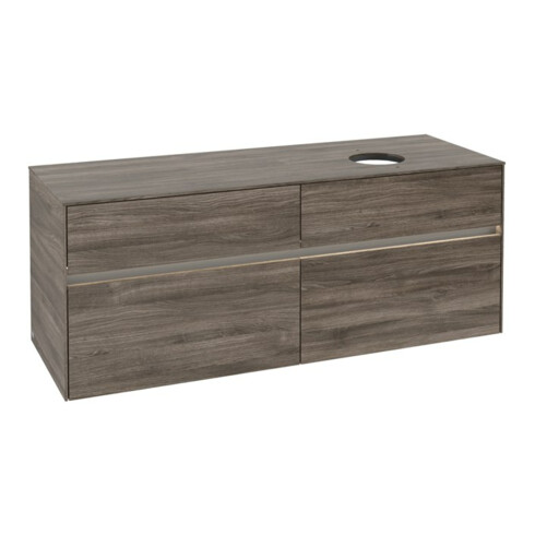 V&B Waschtischunterschrank Collaro 140x54,8x50cm, WT r, LED 10W, st. Oa