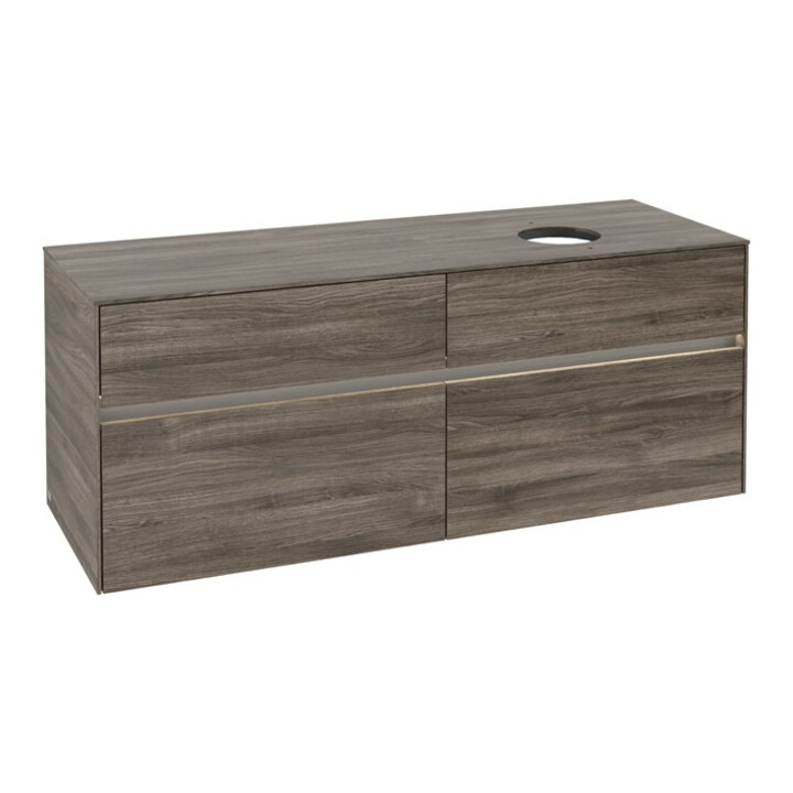 V&B Waschtischunterschrank Collaro 140x54,8x50cm, WT r, LED 10W, st. Oa